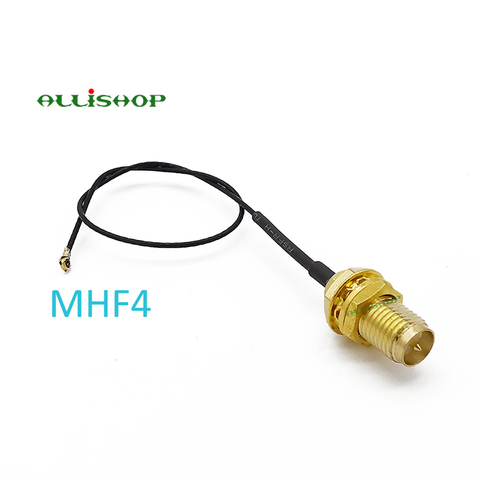 Broche RF RP SMA mâle vers UFL./IPX MHF4 femelle, cordon en queue de cochon, 0.81mm, pour PCI, carte WiFi, routeur sans fil ► Photo 1/6