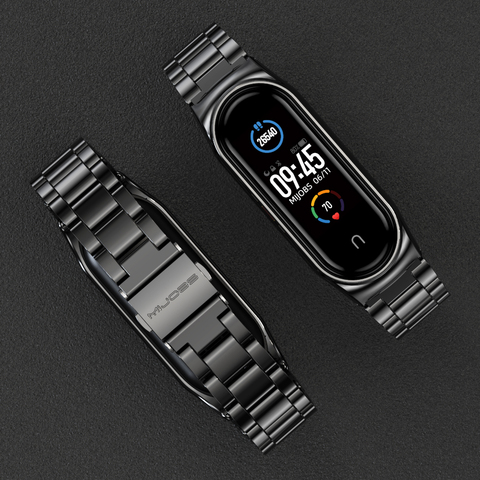 Bracelet pour Mi Band 5 NFC Version mondiale Bracelet pour Xiaomi Mi Band 4 bracelets métal Bracelet pour Mi Band 3 acier inoxydable ► Photo 1/6