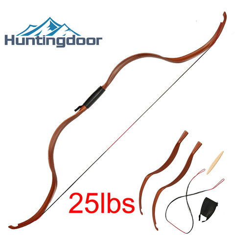 Huntingdoor-arc en résine recourbe traditionnel, 126cm de long, 25lb, pour le Sport en plein air, pour la chasse ► Photo 1/6