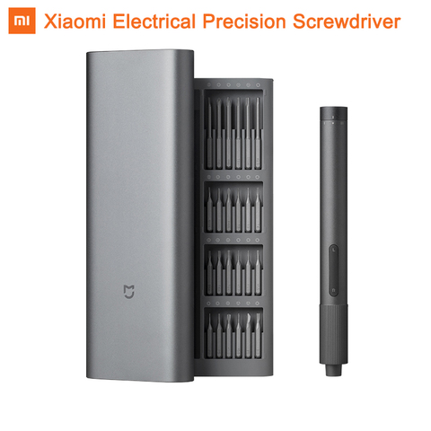 Xiaomi Mijia Kit de tournevis électrique de précision 2 vitesses contrôle de couple 400 vis 1 type-c boîtier en aluminium magnétique Rechargeable ► Photo 1/6