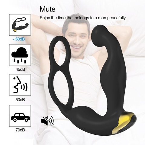 Vibrateur de Massage de la Prostate pour homme, Plug Anal avec télécommande, stimulateur de Prostate, plug Anal avec retardement de l'éjaculation, anneau, jouet sexuel pour homme ► Photo 1/6