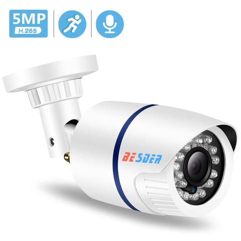 BESDER-caméra de surveillance extérieure IP PoE HD 2MP/ 3MP/ 5MP, dispositif de sécurité, en plastique ABS, SONY IMX335, étanche, Audio, dc 12V / 48V ► Photo 1/6