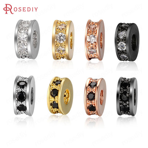 Bracelets ronds en laiton et Zircon, 6 pièces, 3x37335 MM, bijoux, fournitures, accessoires, bricolage ► Photo 1/6