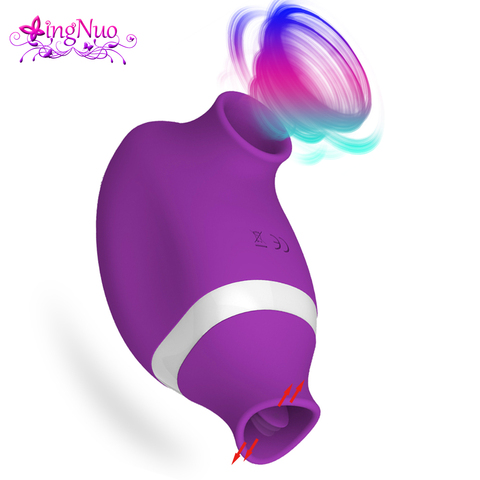 Puissant vibrateur de succion pour les femmes Clitoris mamelon ventouse Clitoris stimulateur Oral chatte langue léchage jouets sexuels pour les Couples adultes ► Photo 1/6