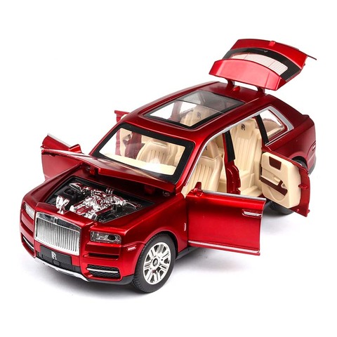 Véhicule jouet de Collection en alliage, modèle de SUV roll Royce Cullinan, moulé sous pression, Simulation de voiture, son et lumière, 1/24 ► Photo 1/6