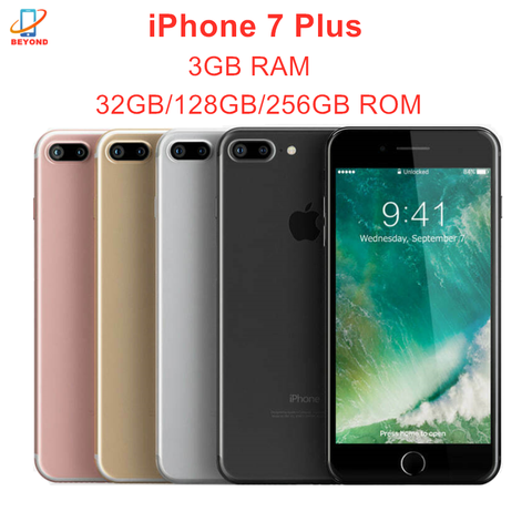 Apple – Smartphone iPhone 7 Plus 4G LTE débloqué, téléphone portable, 3 go de RAM, 32/128/256 go de ROM, caméra 12mp, écran de 5.5 pouces, IOS Quad Core, A10, NFC ► Photo 1/6