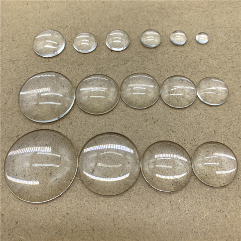 6/8/10/12/14/16/18/20/25/30mm 10 pièces Cabochon rond en verre transparent à dos plat pour la fabrication de bijoux bijoux à bricoler soi-même ► Photo 1/6