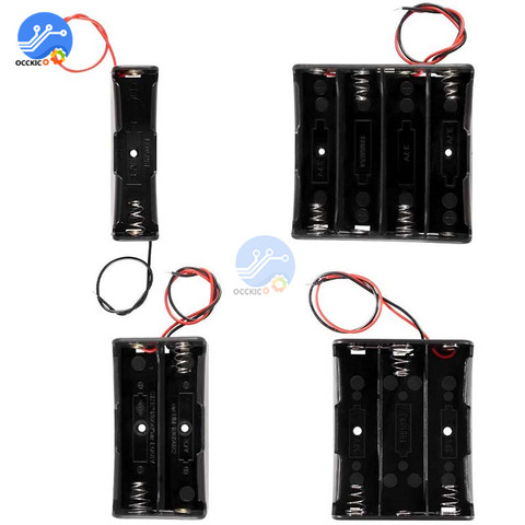 1X 2X 3X 4X 18650 support de batterie ABS batterie externe cas 1 2 3 4 fente manière batterie boîte de stockage conteneur avec fil ► Photo 1/6