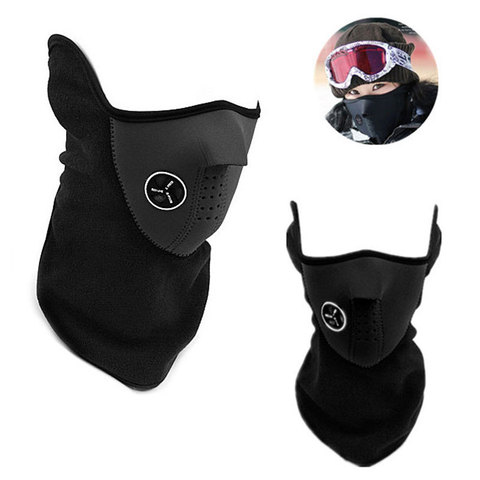 Demi-masque facial pour vélo en molleton chaud, anti-poussière, coupe-vent, capuche, Protection pour le cou, écharpe, pour le cyclisme ► Photo 1/6