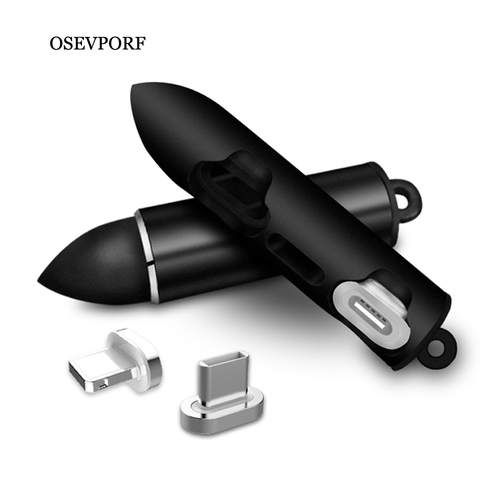 Aimant câble prise boîtier Portable boîte de rangement aimant chargeur prise pour iPhone Micro USB Type C connecteur étui balle recueillir étui ► Photo 1/6