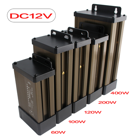 Transformateur d'éclairage, alimentation 12V 24 V, pilote LED extérieur étanche, AC 220V à DC 12V 24 V, adaptateur 24 V 100W 500W ► Photo 1/6