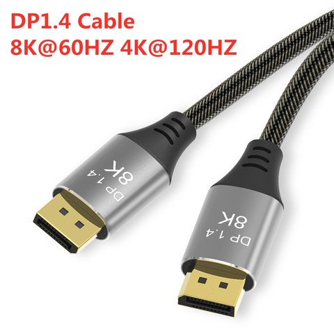 DisplayPort – câble en cuivre Ultra HD, 8K, 4K, DP 1.4 HBR3, 8K @ 60Hz, 4K @ 144Hz, 32.4Gbps, HDCP 3D, fin et Flexible, DP à DP ► Photo 1/6