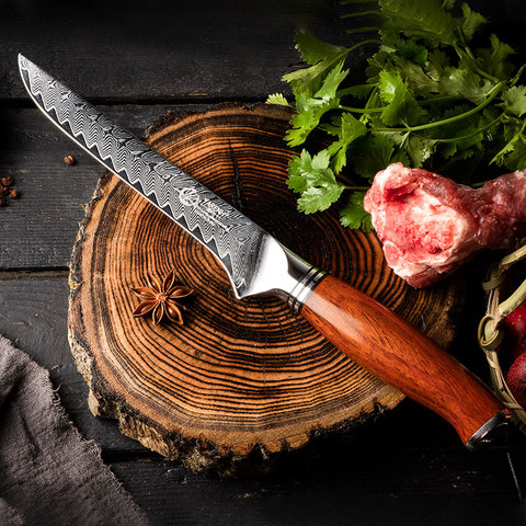 Yarenh couteau à désosser 6 pouces-couteau de Chef de cuisine professionnel-73 couches d'acier à haute teneur en carbone damas-outil de cuisson utilitaire pointu ► Photo 1/6