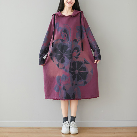 Baggy-pull à capuche pour femmes, hauts-shirt surdimensionné en coton avec cordon avec cordon, grande taille, style japonais ► Photo 1/6