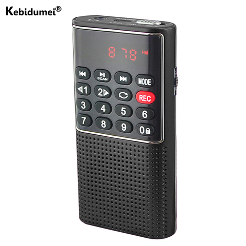 Radio Portable Portable numérique FM USB TF MP3 lecteur récepteur Radio DC 5V 0.5A haut-parleur avec enregistreur vocal ► Photo 1/6