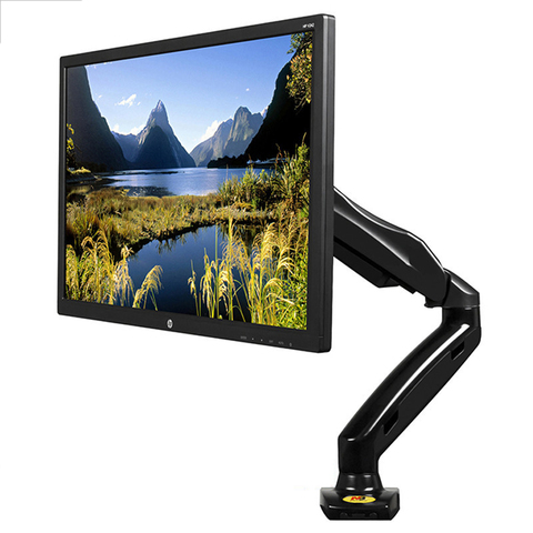 LVDIBAO NB F80 Support de bureau à mouvement complet LCD TV bras à ressort à gaz Support de moniteur TV adapté 17-27 