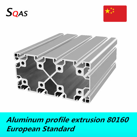 Profilé aluminium extrusion 80160 argent Standard européen 80mm x 500mm pour CNC, livraison gratuite via UPS/Fedex/TNT/DHL, 1500mm-160mm ► Photo 1/3