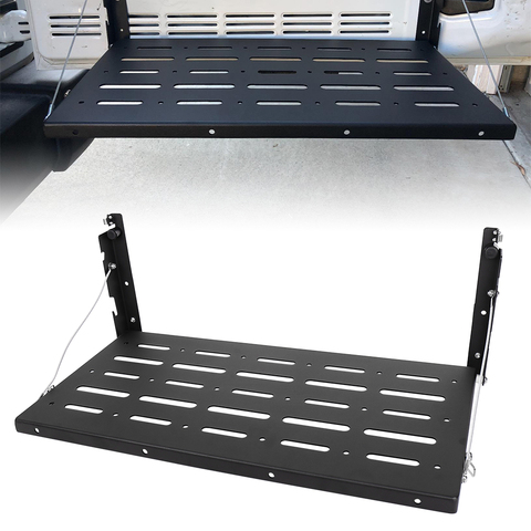 2022 aluminium alliage pliable Cargo étagère JK hayon Table noir 1 ensemble pour Jeep-Wrangler 2007 2022 JK JKU ► Photo 1/6