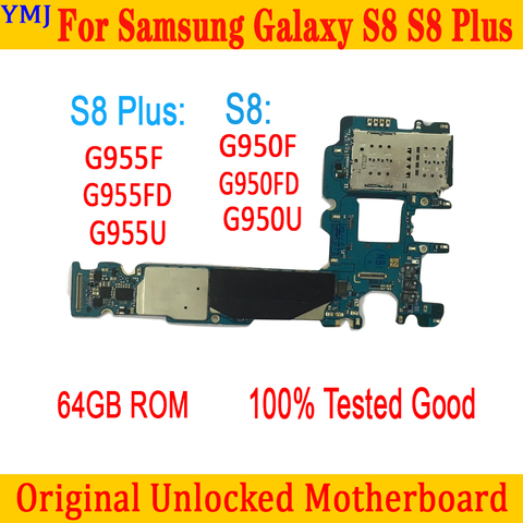 Pour Samsung Galaxy S8 Plus G955FD Original débloqué carte mère Version ue, double carte Sim pour Galaxy S8 G955FD carte mère 64GB ► Photo 1/1