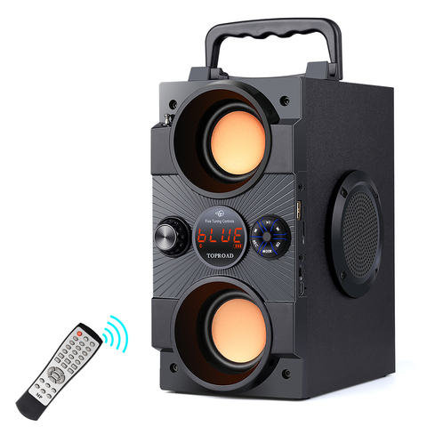 Haut-parleur Bluetooth Portable TOPROAD 30W grande puissance Boombox basse haut-parleurs sans fil caisson de basses Support télécommande FM micro AUX USB ► Photo 1/6