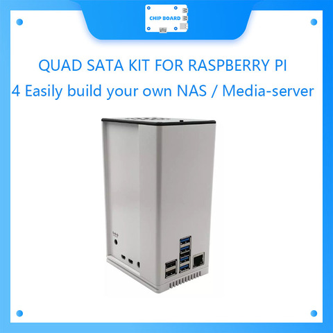 KIT QUAD SATA pour RASPBERRY PI 4 créez facilement votre propre NAS ► Photo 1/4