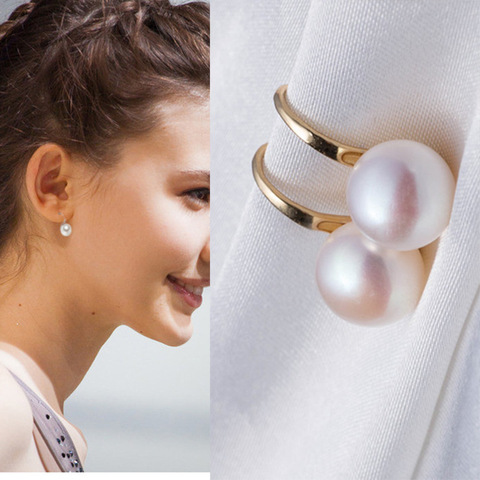 Glamour – boucles d'oreilles en perles d'eau douce naturelles pour femmes, mode coréenne, vente en gros, nouvelle collection 2022 ► Photo 1/5