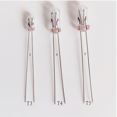 Indicateur d'équipement Audio de voiture 100 pièces T3 12V 24V T4 12V 24V T5 12V 24V, de tableau de bord, ampoules d'éclairage d'instruments ► Photo 1/6