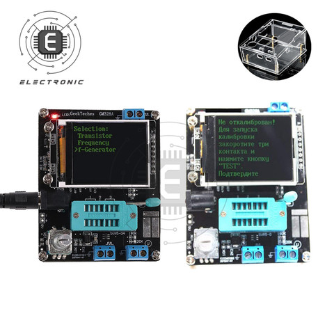 Testeur de Transistor LCD GM328A GM328, Diode, capacité de tension, compteur de fréquence PWM, générateur de Signal à ondes carrées, Kit de bricolage avec étui ► Photo 1/6