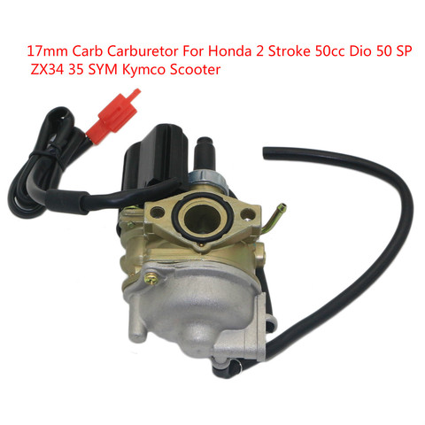 Carburateur de moto 17mm, compatible avec Scooter de Honda 2 temps 50cc Dio 50 Sp Zx34 35 Sym Kymco ► Photo 1/4