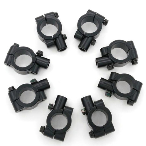 1pc 8mm 10mm supports de montage pinces miroir montage pince vue arrière support de miroir moto vélo guidon miroir adaptateur support ► Photo 1/6