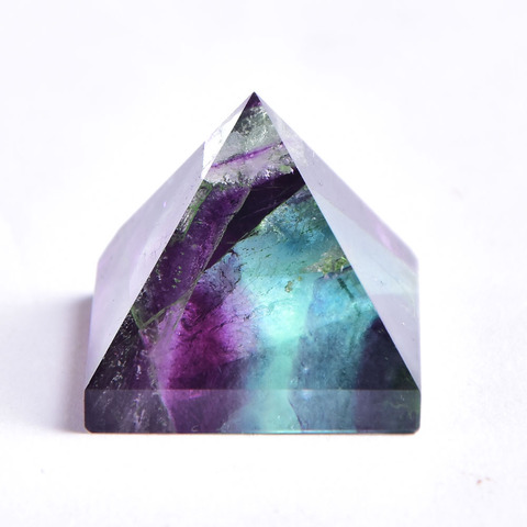 Pierre de guérison, cristal naturel pyramide Quartz Fluorite Chakra Reiki, Point en cristal énergie, décoration de maison, artisanat fait à la main de pierres précieuses ► Photo 1/6