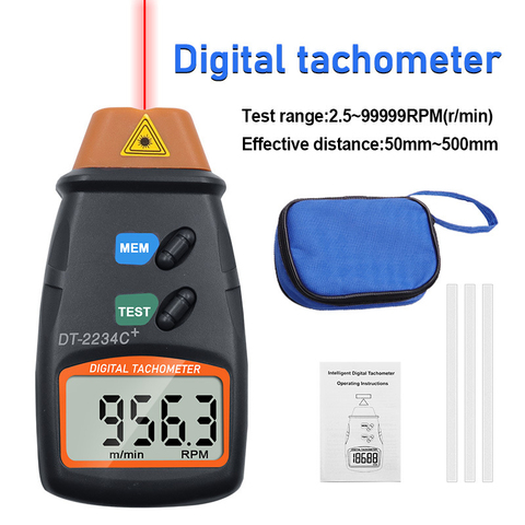 Compteur Laser numérique tachymètre sans contact compte-tours pour tester les outils de jauge de vitesse de Rotation du moteur ► Photo 1/5