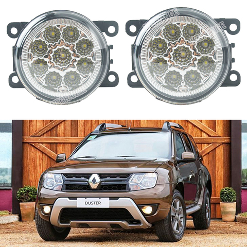 Led Feux de Brouillard Pour Dacia Duster Logan Renault Sandero 2004-2015 Brouillard assemblage de lampe Super Lumineux Brouillard Lumière 55 W 2 pièces gauche et droite ► Photo 1/6