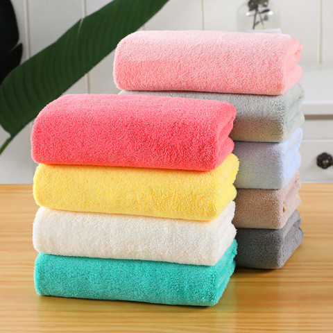 Serviette absorbante en microfibre pour les mains, séchage, lavage du visage, salle de bain, 10 couleurs 32x72cm, 1 pièce ► Photo 1/6