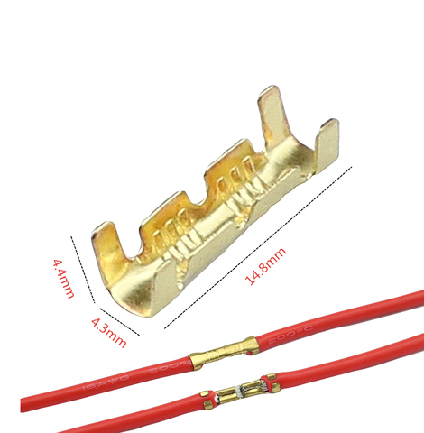 100 pièces 453 en forme de U terminal onglet froid inserts connecteurs terminal froid petites dents fascia terminal,0.3-1.5mm2 ► Photo 1/5