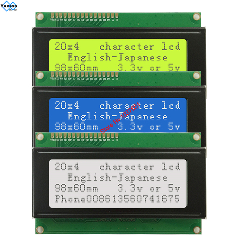 Écran LCD 20*4 2004 caractères, IIC I2C 5v 3.3V 98*60mm HD44780 SPLC780D ► Photo 1/6