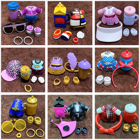 L.O.L. Ensemble de vêtements, chaussures, bouteilles, accessoires, costume pour LOL 8 cm, poupées, grande sœur, licorne, tenue pour enfant, 1 ensemble ► Photo 1/6