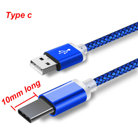 Câble de chargement de connecteur étendu de longue USB type C de 10mm pour le câble de chargeur de USB-C maximum d'oukitel K10000 de Blackview BV9800/BV9600/Pro ► Photo 1/6