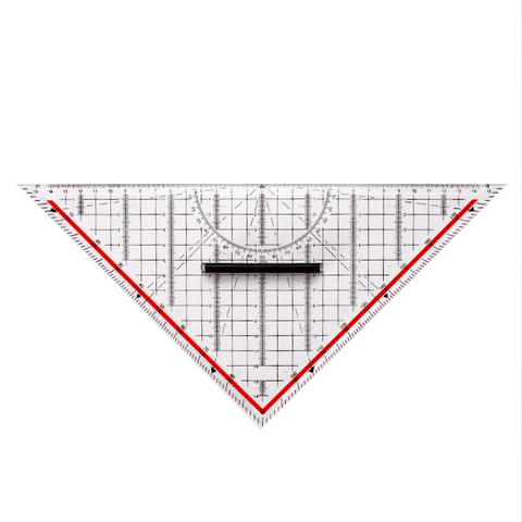 Règle triangulaire pour dessin, rapporteur, mesure, avec poignée, multifonction, article de papeterie, 14CM/20CM/30CM ► Photo 1/6