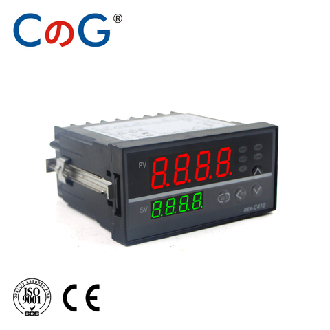 Thermostat PID régulateur de température, CG REX-C410 96x48mm, multi entrée K E PT100 0-10V 4-20mA sortie relais SSR 110-220V 24V 380V ► Photo 1/6