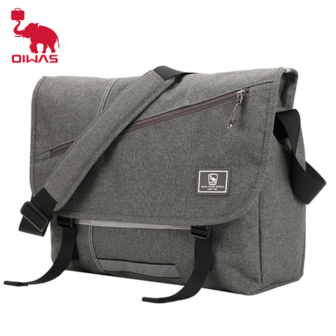 OIWAS – sac à bandoulière en toile pour hommes, sacoche pour ordinateur portable de 15 pouces, sac de voyage à la mode, serviette pour adolescents ► Photo 1/6