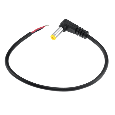 Fiche d'alimentation 12V 3A DC 90 degrés 5.5x2.1mm 20CM, 1 pièce, câble pour surveiller la caméra, connecteur mâle 5.5x2.1MM Type L ► Photo 1/6