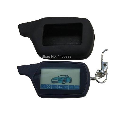 Porte-clés de télécommande LCD A91 2 voies + porte-clés en Silicone pour voiture russe, antivol, alarme bidirectionnelle pour voiture, qualité supérieure ► Photo 1/5