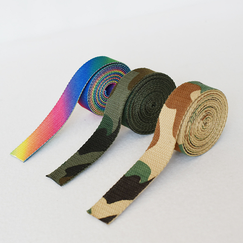 Sangle de 1 m de largeur 25mm, ruban imprimé en 3 couleurs, ceinture à bagages, corde, collier pour animal de compagnie, accessoires de harnais pour chien ► Photo 1/6