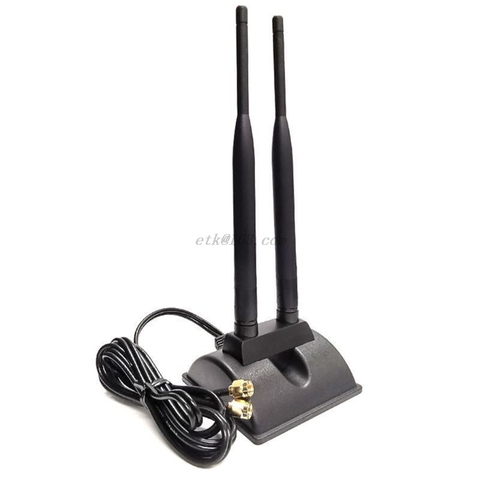 5G double bande WiFi antenne haut Gain 6DBi Omni directionnel RP-SMA connecteur avec Base magnétique pour routeur sans fil ► Photo 1/6