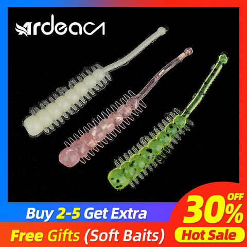 Ardea – lot d'appâts artificiels souples en Silicone, matériel de pêche, Swimbait, wobbler, ver, pivotant, 39mm, 0.2g, 12 pièces ► Photo 1/6