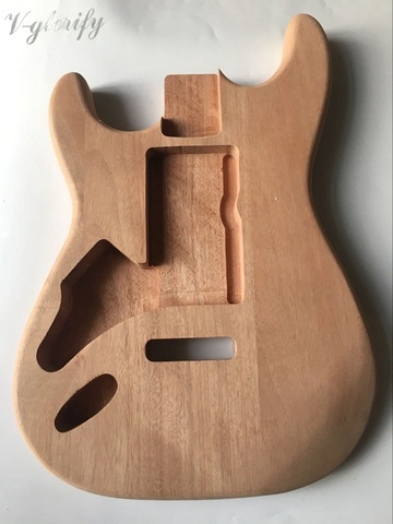 Corps de guitare électrique ST gaucher en bois d'okoume, couleur naturelle, fabriqué en usine ► Photo 1/5