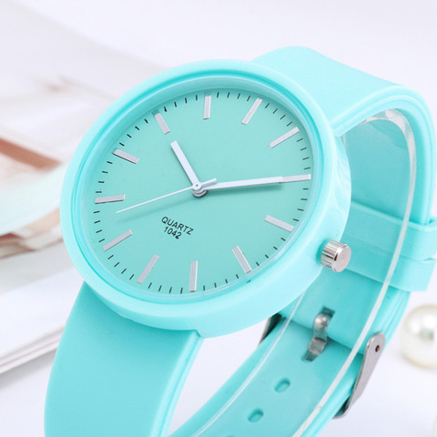 Nouveau 2022 femmes montres mode coréenne Silicone gelée montres Ins tendance bonbons couleur Quartz montres pas cher prix livraison directe ► Photo 1/6