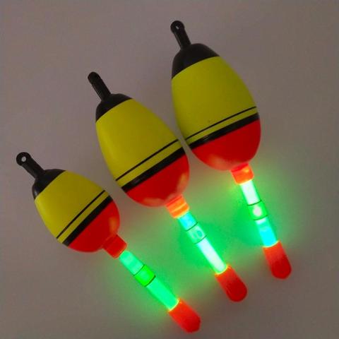 Lot de 3 flotteurs de pêche lumineux EVA 5g 10g 15g, longue verticale, éclairage de nuit, Bobber B365 ► Photo 1/5