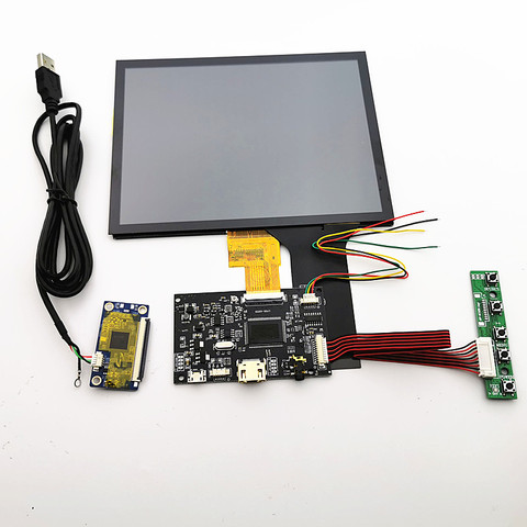 Écran tactile capacitif de 8 pouces, module de moniteur 1024x768 pour Linux/android /win7 8 10 Raspberry Pi3, écran LCD plug and play, kits de bricolage ► Photo 1/6